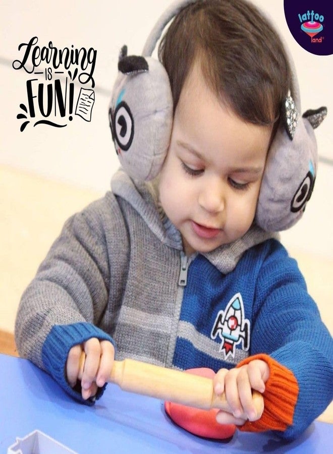 Lattooland Play Dough Tools |Wooden Tools for Clay |Montessori Toys |Pretend Play| Durable & Safe | Set of 5 Child-Sized Tools for Boys Girls 2 3 4 5 6 7 - Image 4